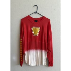 Universal Studios Iron Man "Invincible" Long Sleeve Jersey - Adult Size L NWT